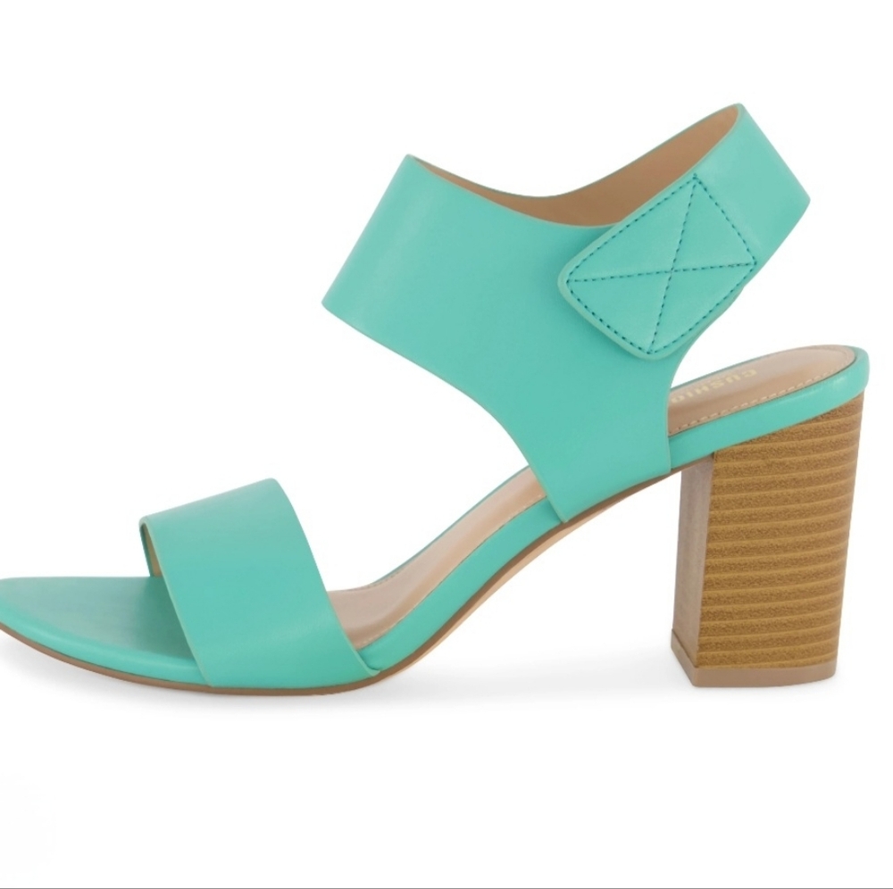 Women's Cushion Air Talent Open Heel Sandal - Turquoise Size 9.5